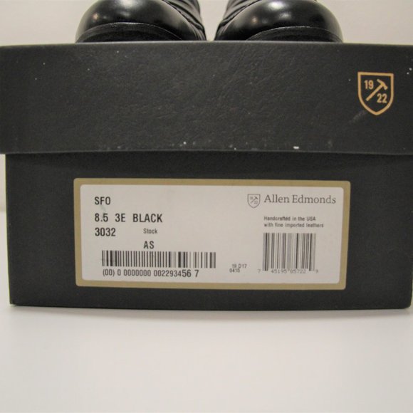 Allen Edmonds SFO Black Leather Slip-on Loafers